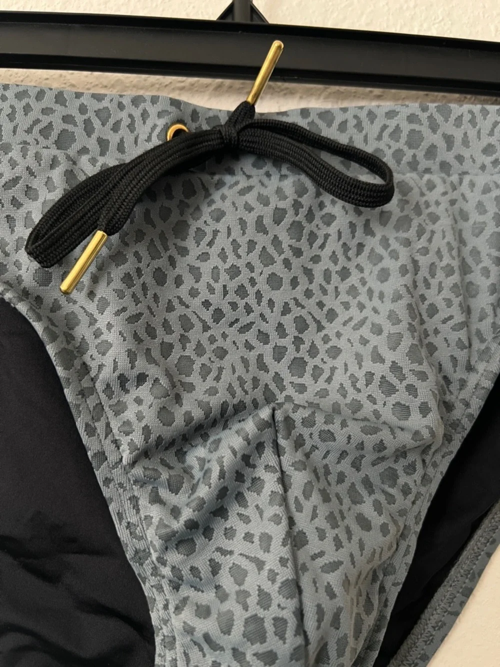 Aqua Blu Multi Grey Spot Print Racer Briefs Size S